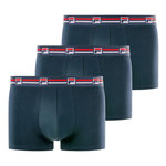 FILA Lot de 3 boxers homme en coton. Coloris disponibles : Bleu