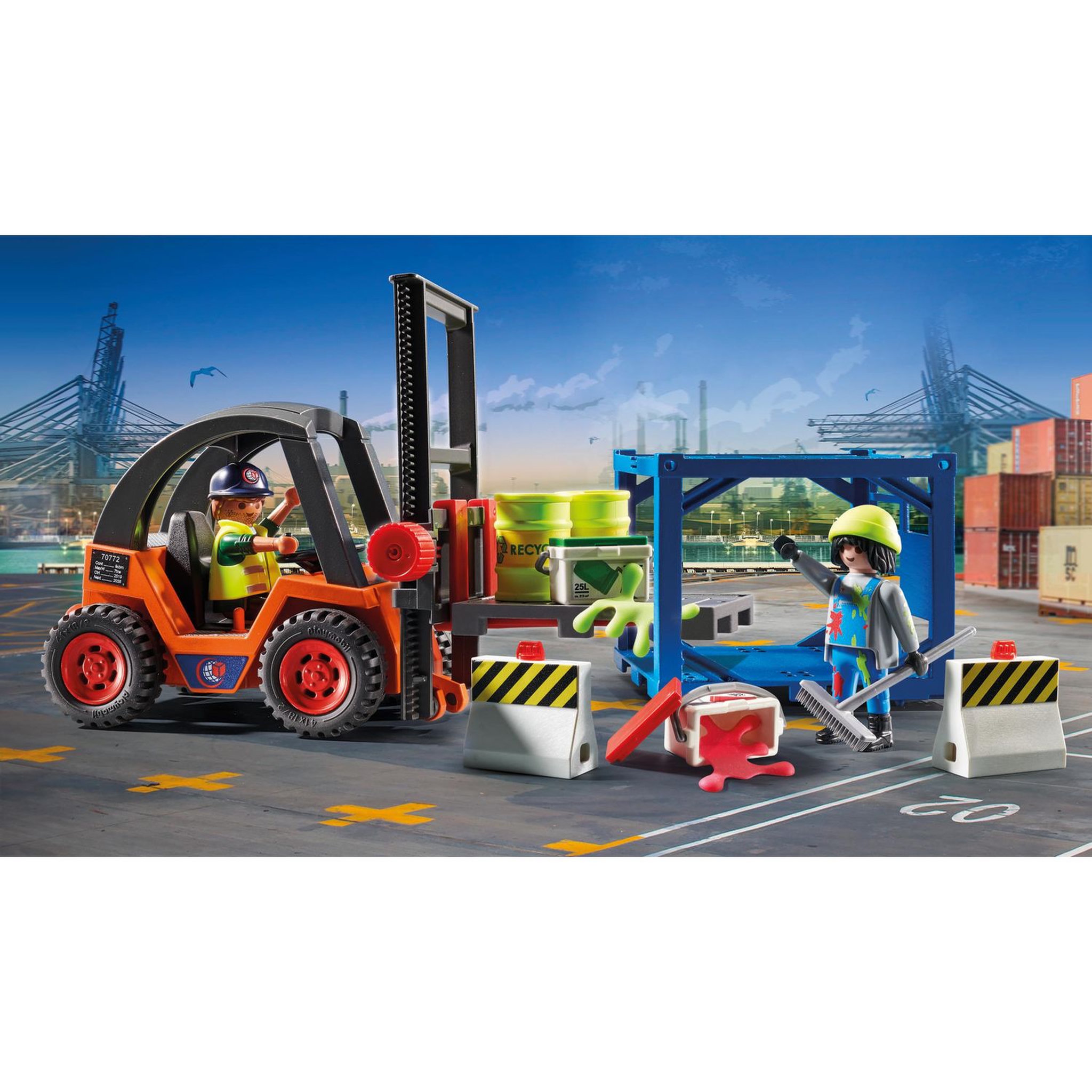 Voir la diapositive 5 : PLAYMOBIL 70772 City Action - Chariot élévateur avec charge