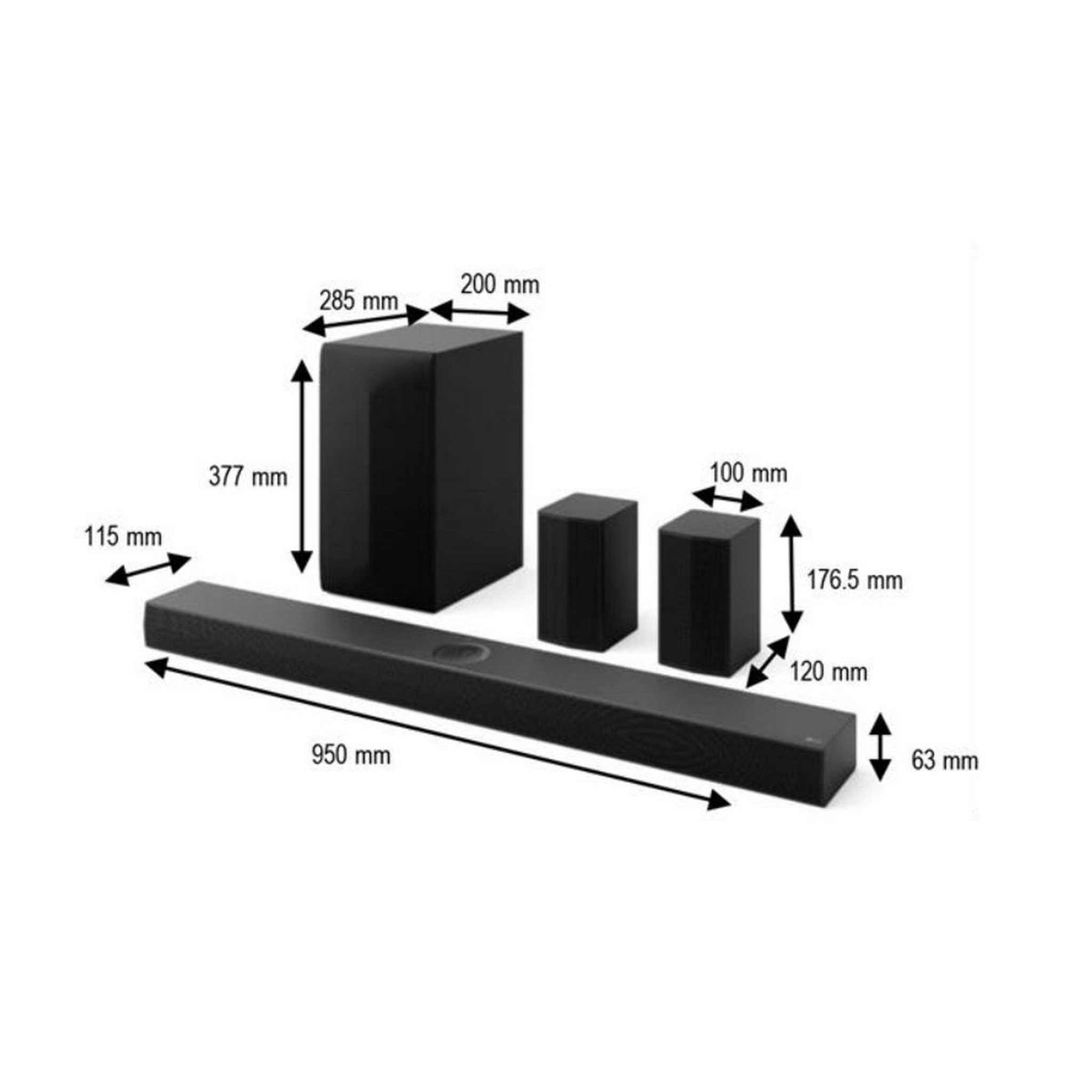 Voir la diapositive 5 : LG Barre de son 5.1.1  500w bluetooth noir - s70tr.aeu