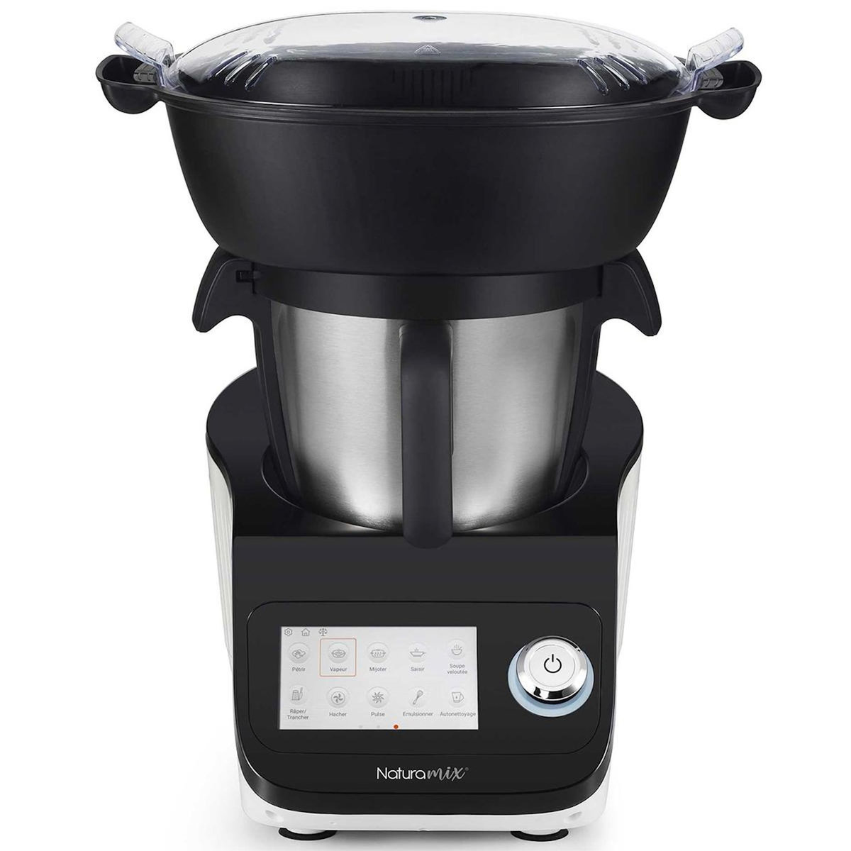 NATURAMIX Robot cuiseur multifonctions avec balance intégrée et écran tactile + bol supplémentaire offert - robot cuiseur + bol