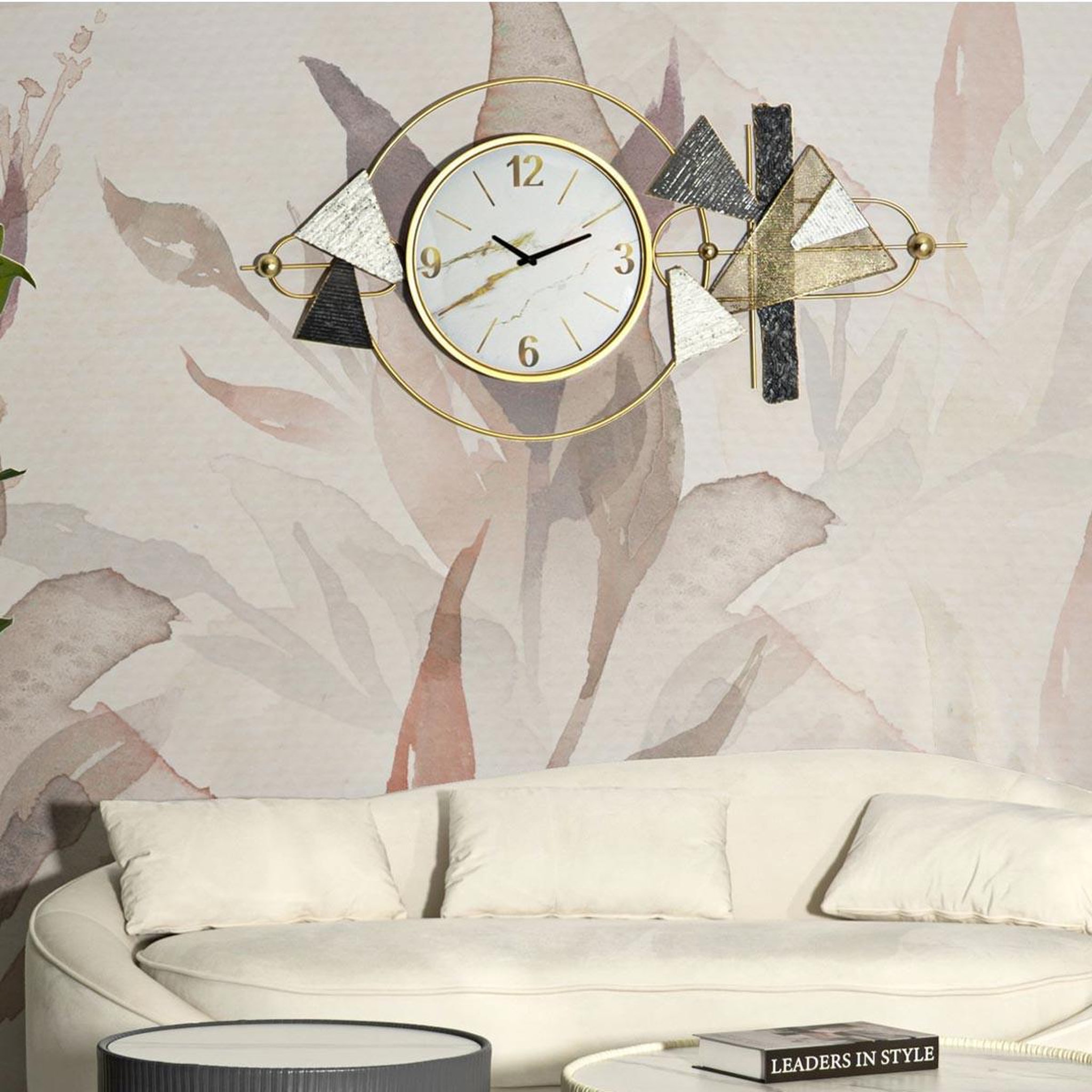 Voir la diapositive 6 : Paris Prix Horloge murale design  amy  120cm or