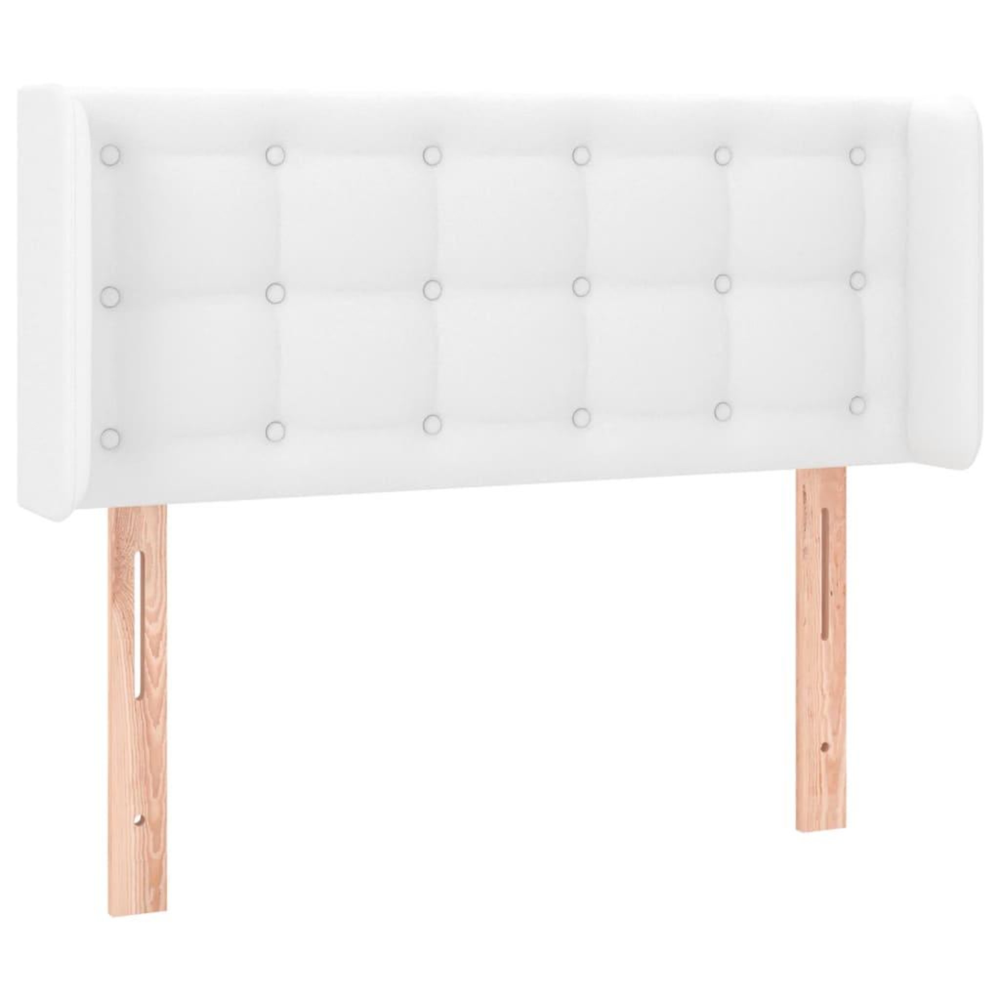 Voir la diapositive 3 : VIDAXL Tete de lit a LED Blanc 103x16x78/88 cm Similicuir