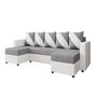 Voir la diapositive 1 : BEST MOBILIER Romy - canapé panoramique en u - 7 places - convertible avec coffre - en tissu et pu