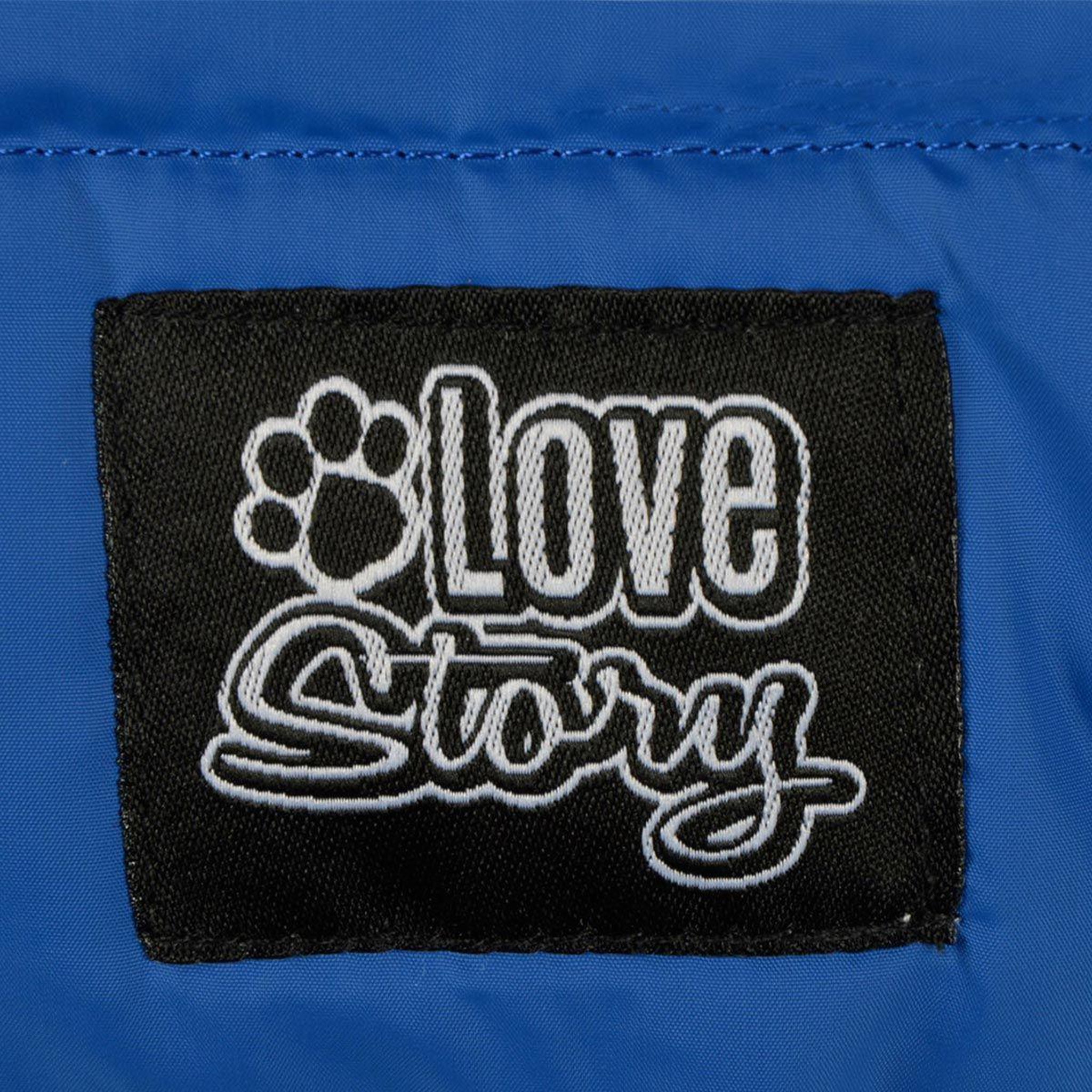 Voir la diapositive 3 : LOVE STORY Doudoune pour chien  polaire  30cm bleu marine