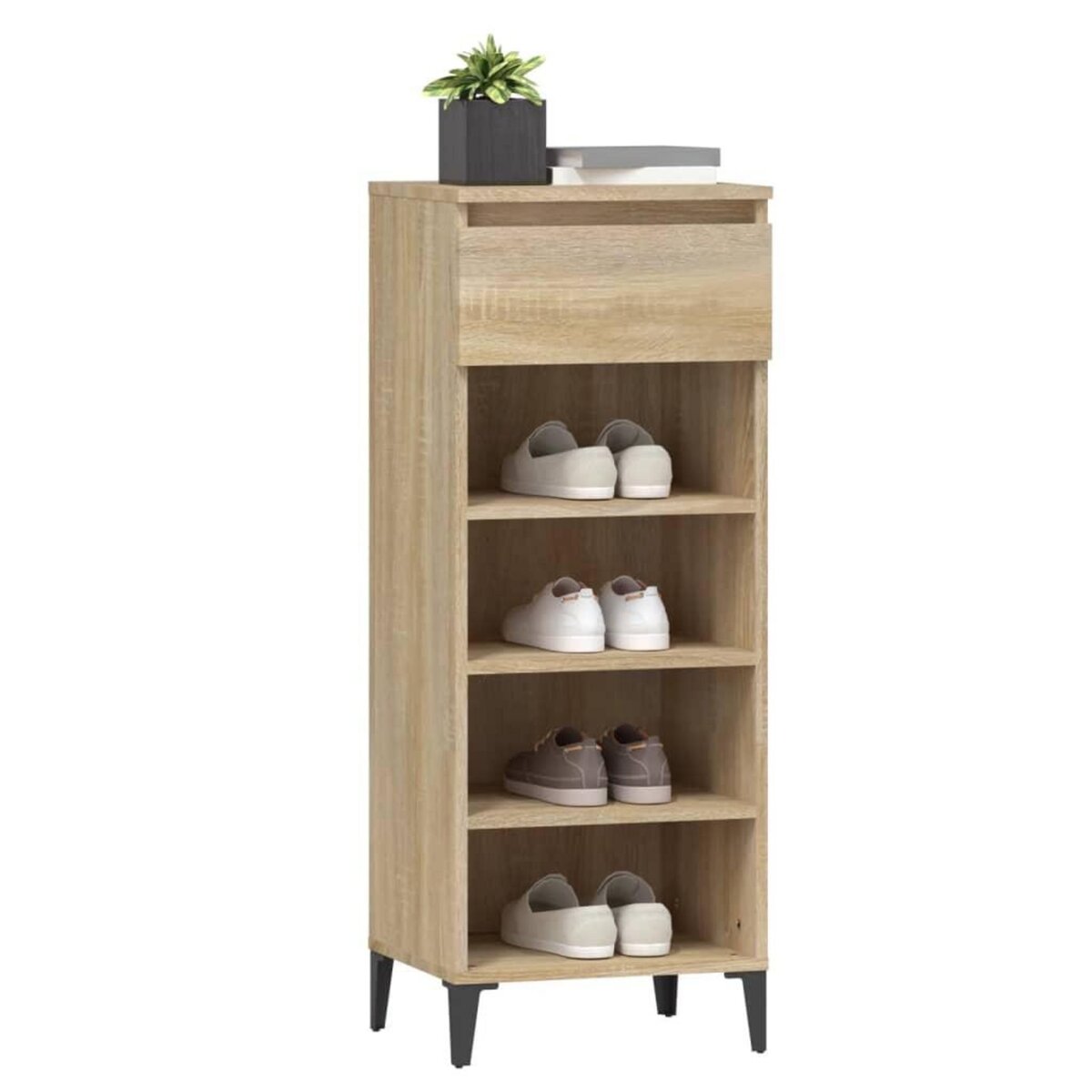 VIDAXL Etagere a chaussures Chene sonoma 40x36x105cm Bois d'ingenierie
