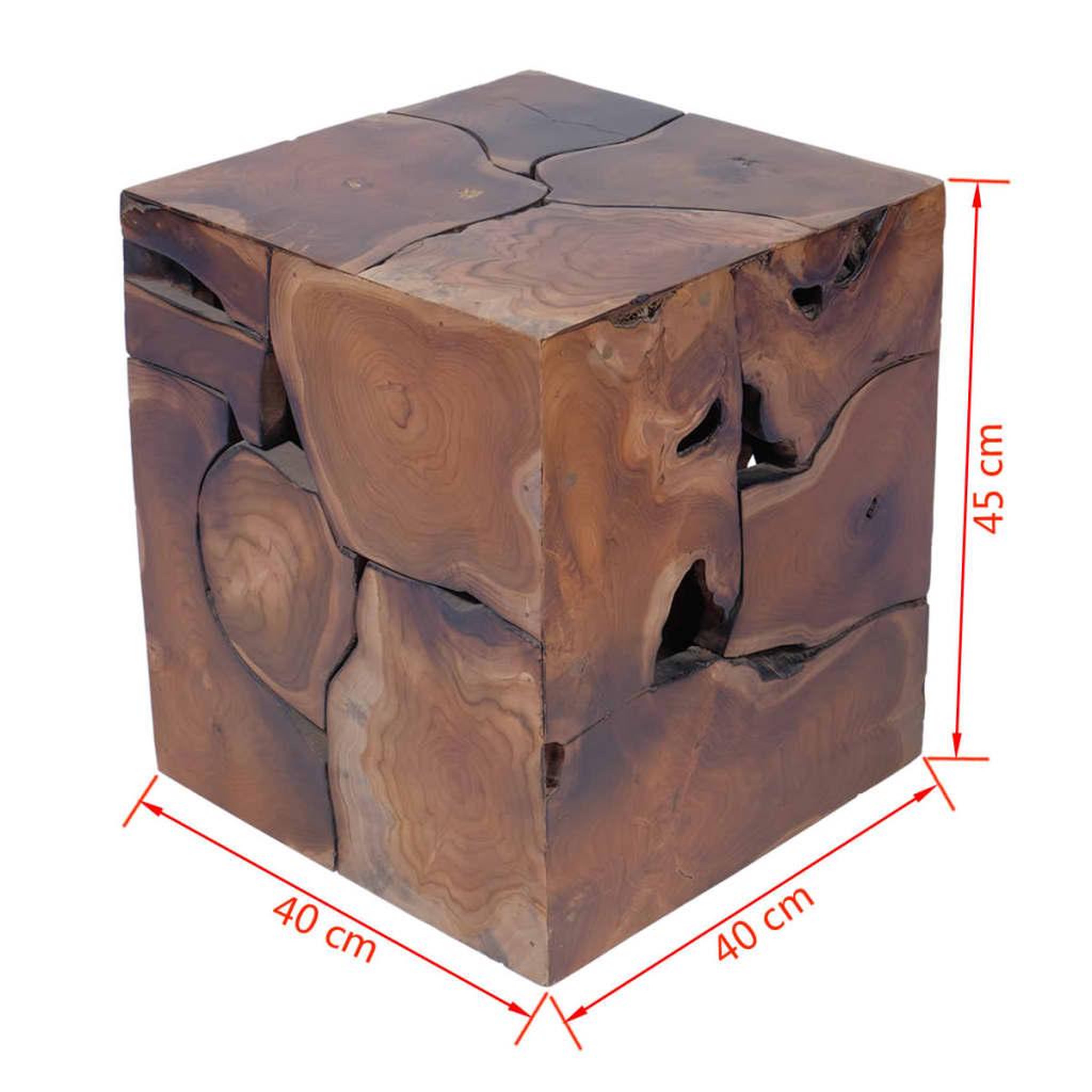 Voir la diapositive 6 : VIDAXL Tabourets/Table basse teck massif