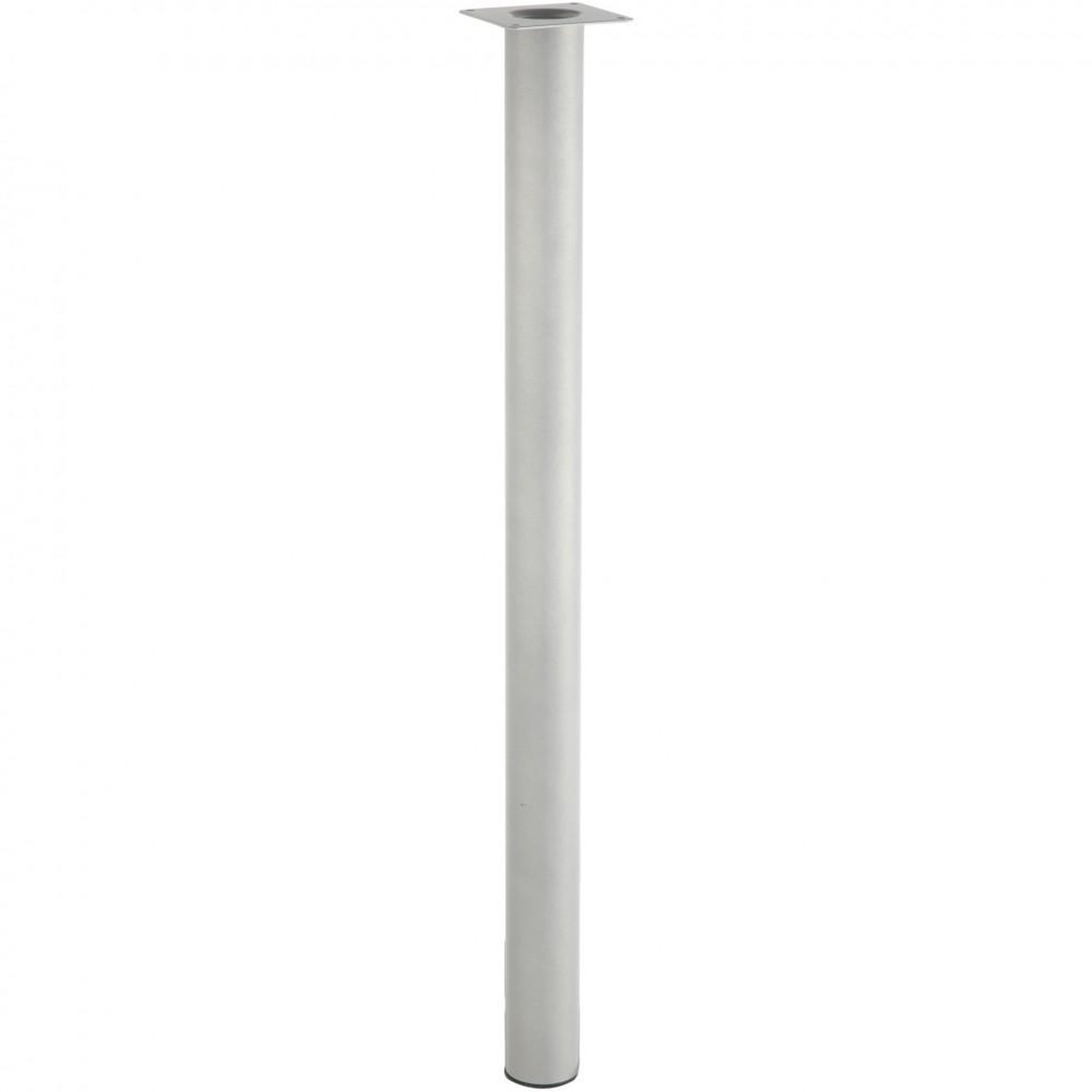 CENTRALE BRICO Lot de 4 pieds de table cylindrique fixes métal époxy gris, 71 cm