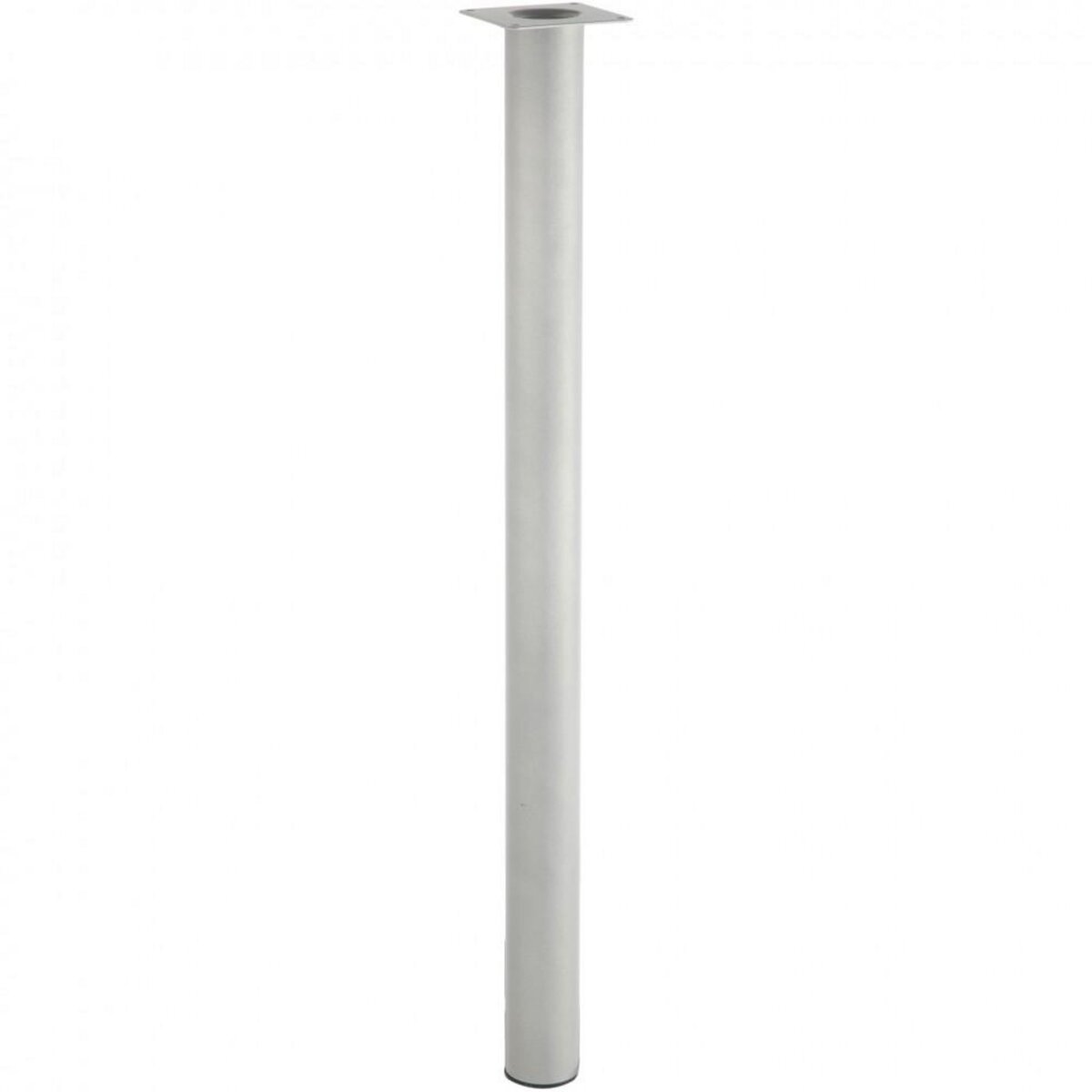 CENTRALE BRICO Lot de 4 pieds de table cylindrique fixes métal époxy gris, 71 cm