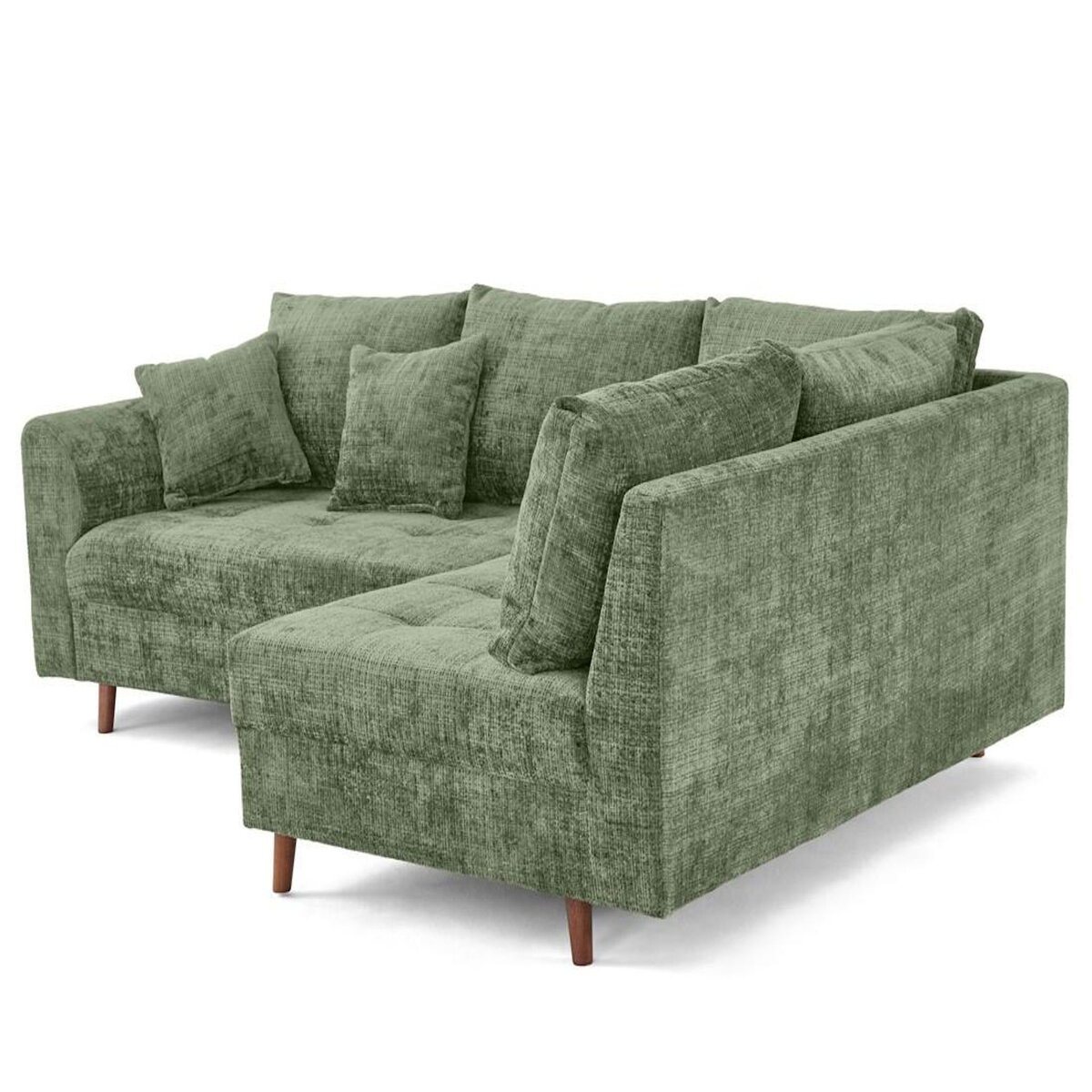 LISA DESIGN Rune - canapé d'angle droit 4 places en velours texturé