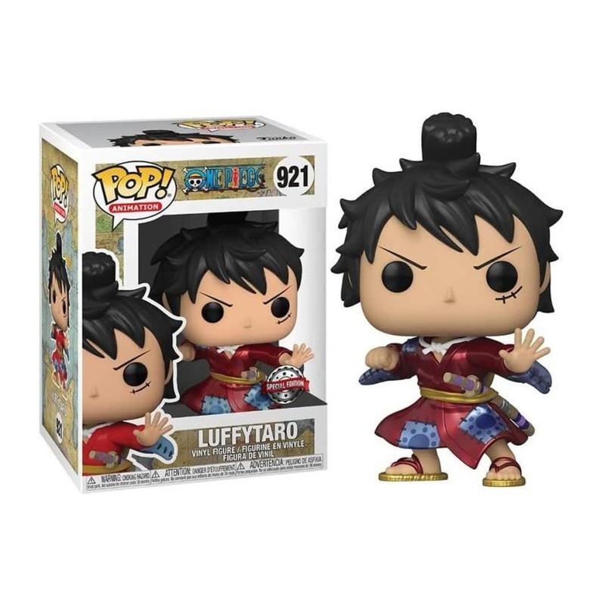 Funko Figurine - FUNKO - Monkey D. Luffy in Kimono Metallic - Multicolore - Edition Spéciale - Licence One Piece