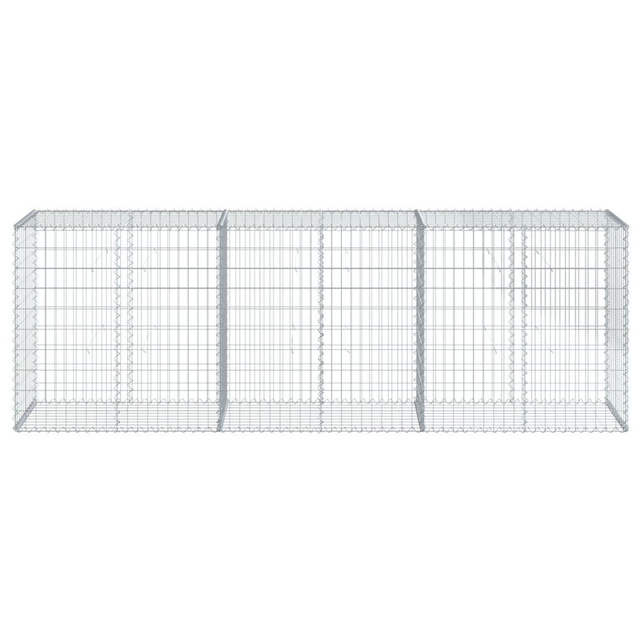 Voir la diapositive 3 : VIDAXL Panier gabion avec couvercle 300x50x100 cm fer galvanise