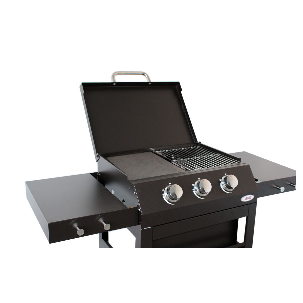 Imor Barbecue à gaz en acier avec plancha BELICE