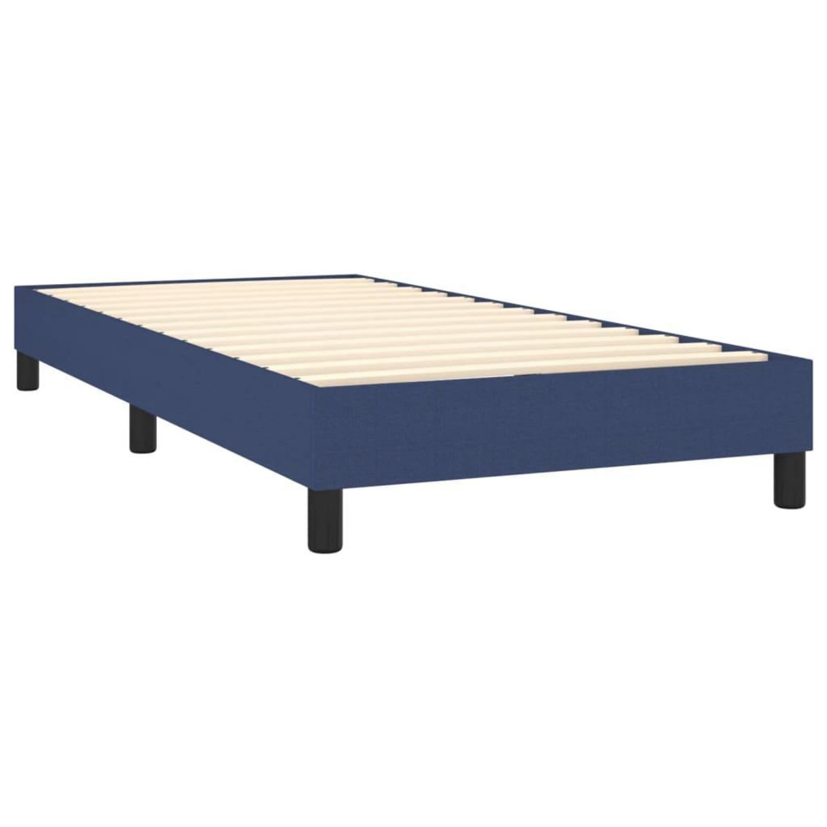 VIDAXL Sommier a lattes de lit avec matelas Bleu 80x200 cm Tissu