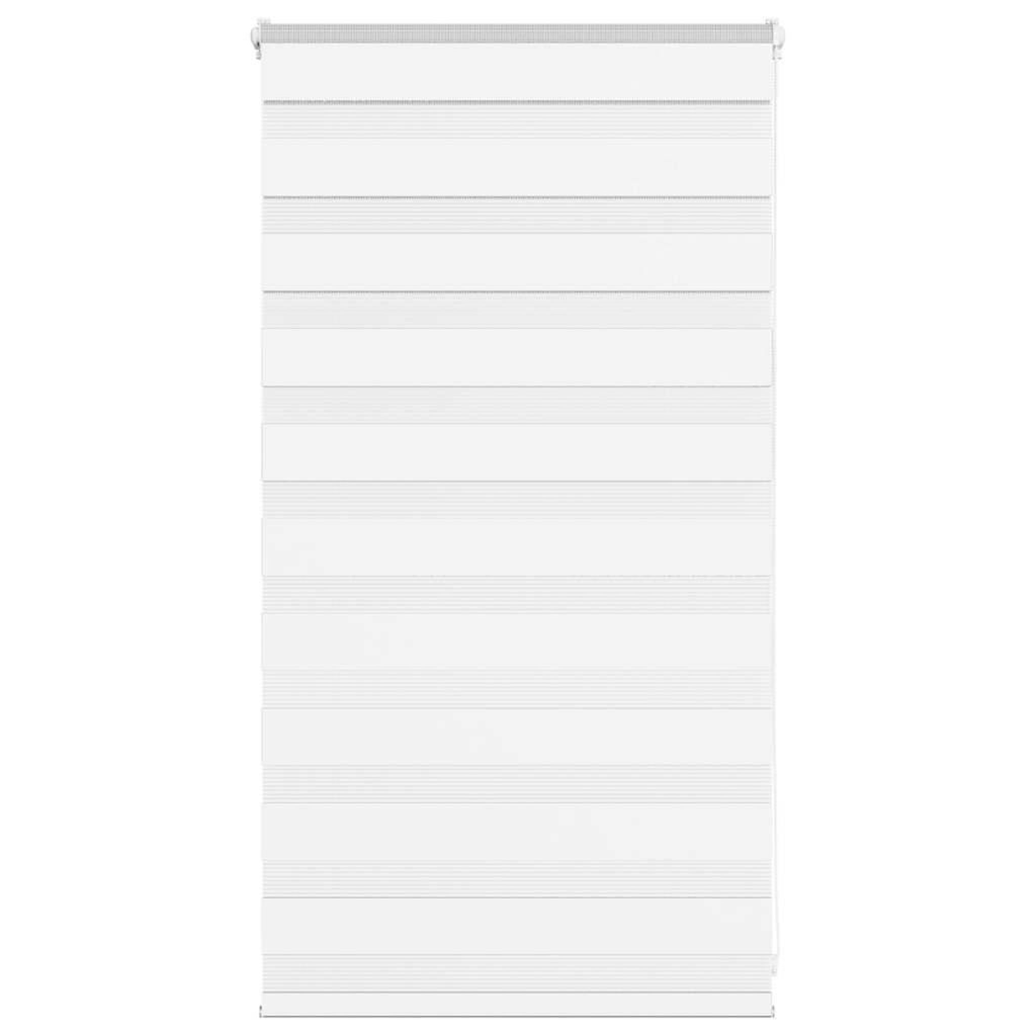VIDAXL Store zebre blanc 90x100 cm largeur du tissu 85,9 cm polyester