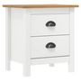 Voir la diapositive 2 : VIDAXL Tables de chevet Hill 2 pcs Blanc 46x35x49,5 cm Bois pin solide