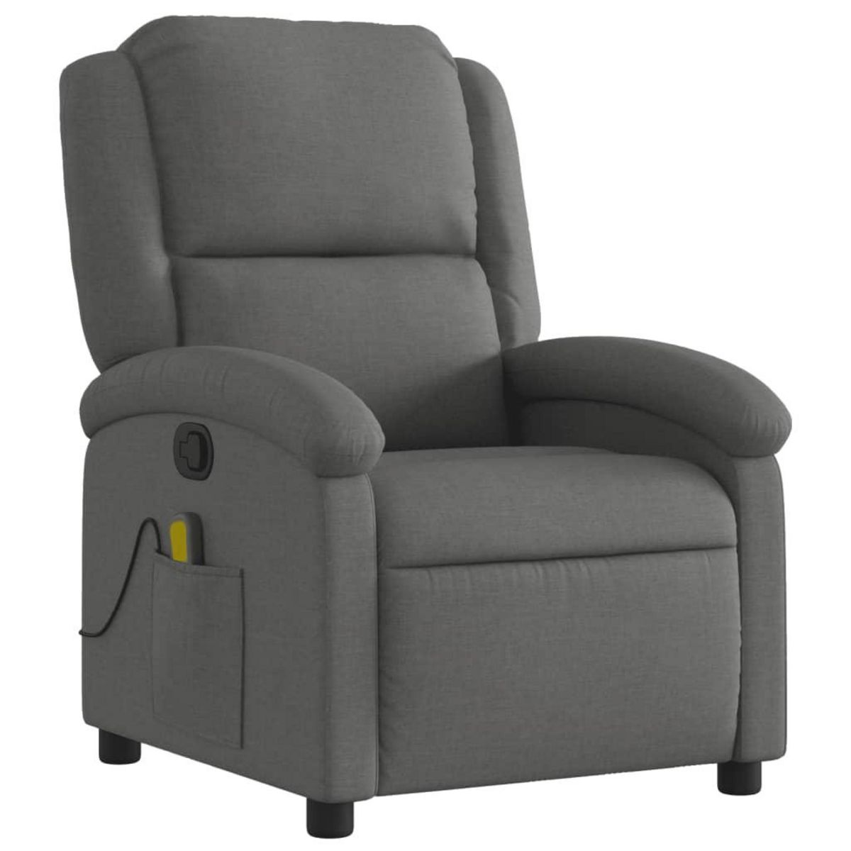 VIDAXL Fauteuil de massage inclinable Gris fonce Tissu