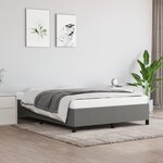 VIDAXL Cadre de lit sans matelas gris fonce 140x200 cm tissu
