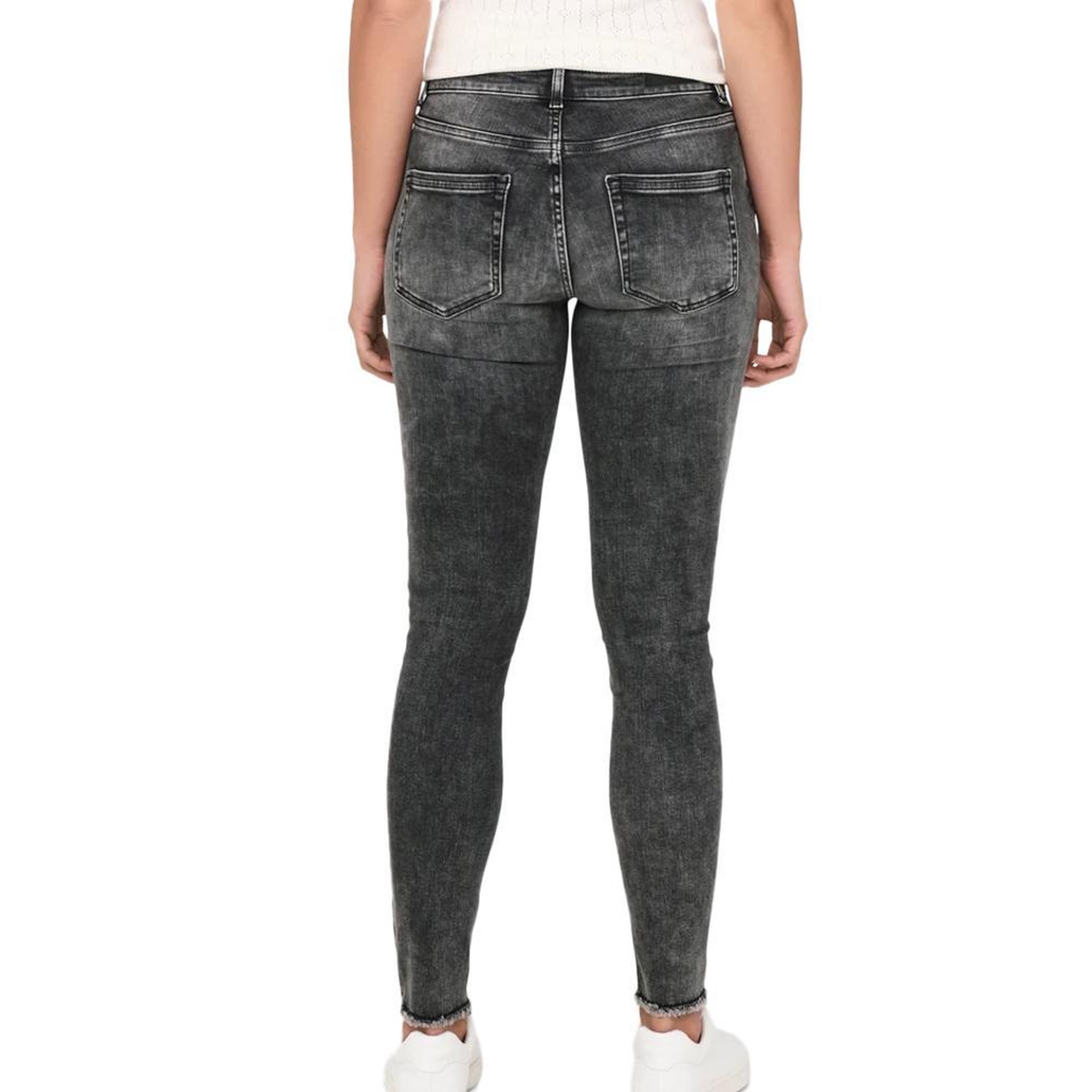 Voir la diapositive 2 : Only Jean Skinny Gris/Noir  Femme Only Mid Ankle