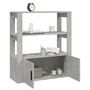 Voir la diapositive 5 : VIDAXL Buffet Gris beton 80x30x90 cm Bois d'ingenierie