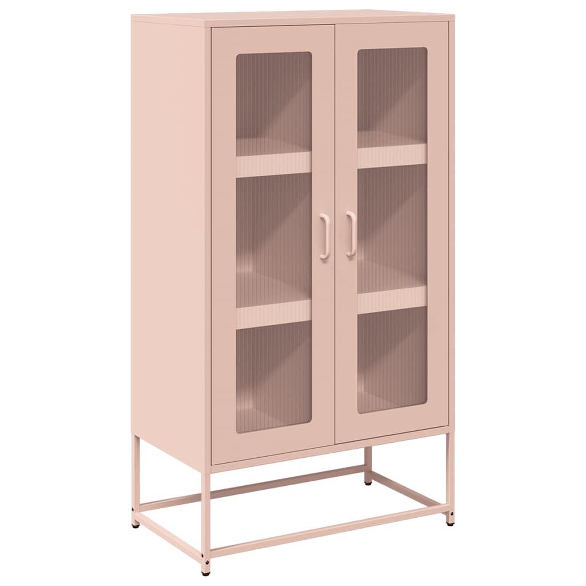 Voir la diapositive 2 : VIDAXL Buffet haut rose 68x39x123 cm acier