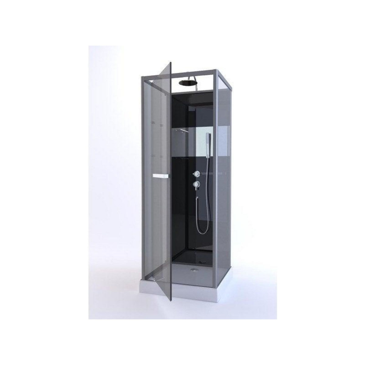 Aurlane Cabine de douche carre L.90 x l.90 cm, Reflect