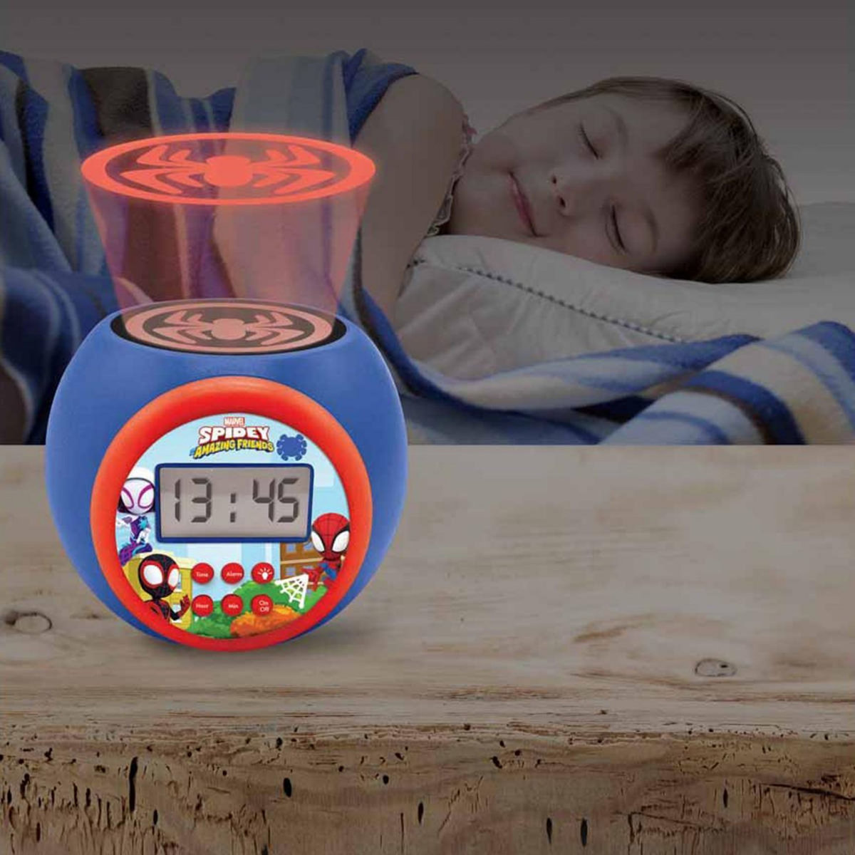 Lexibook Réveil Projecteur Spidey and his amazing friends