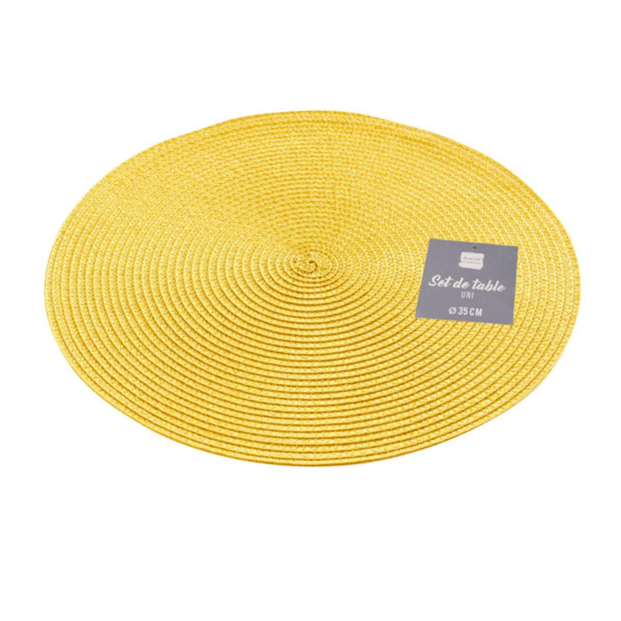 Voir la diapositive 2 : Douceur d'Intérieur Set de table uni  zebulon  35cm jaune miel