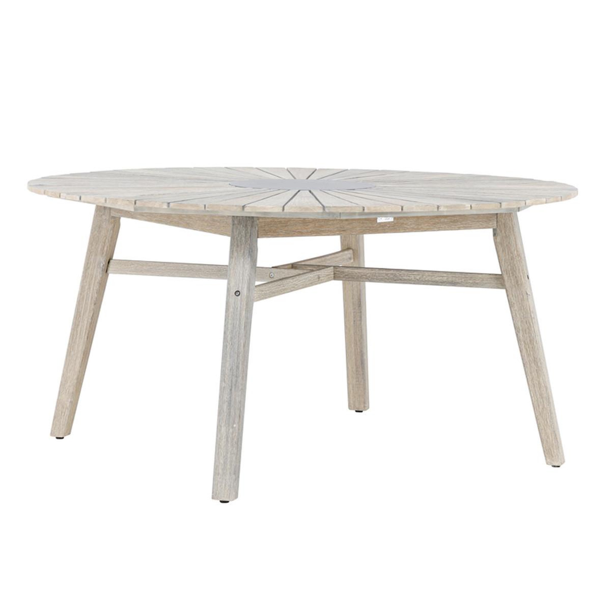 Paris Prix Table de jardin ronde en acacia  rives  150cm blanc
