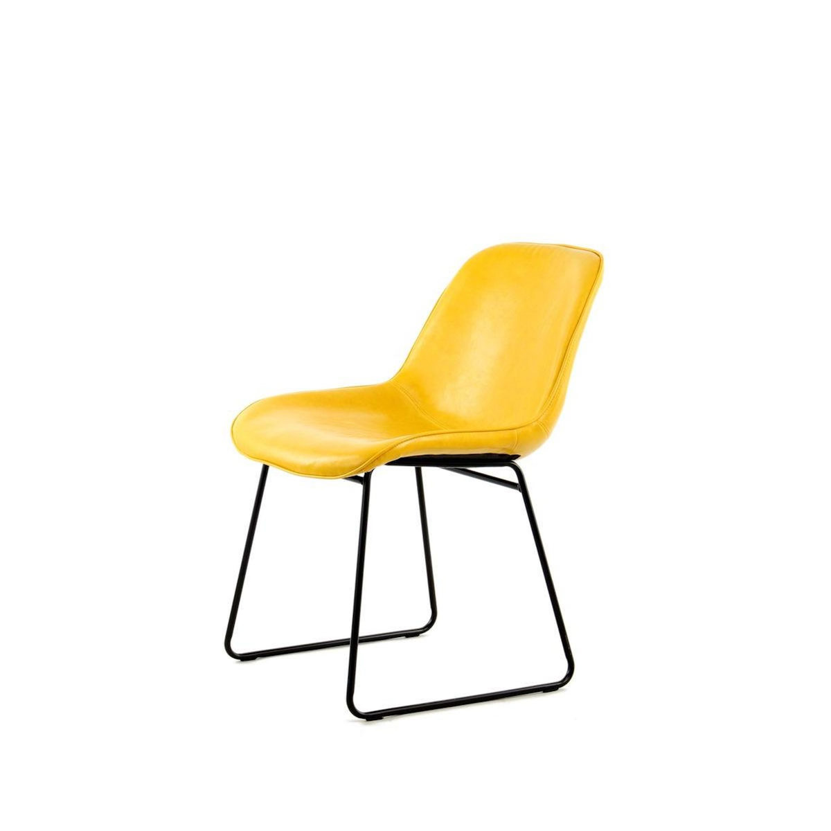 Paris Prix Lot de 2 Chaises Design  Cora  81cm Jaune