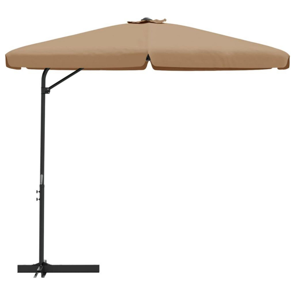 VIDAXL Parasol de jardin avec mat en acier 300 cm Taupe