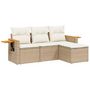 Voir la diapositive 2 : VIDAXL Salon de jardin avec coussins 4 pcs beige resine tressee