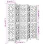 Voir la diapositive 6 : VIDAXL Cloison de separation 5 panneaux marron bois paulownia massif