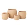 Voir la diapositive 2 : Paris Prix Cache-Pot en Céramique  Enya  24cm Beige