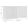 Voir la diapositive 6 : VIDAXL Meubles TV 2 pcs Blanc 72x35x36,5 cm Bois d'ingenierie