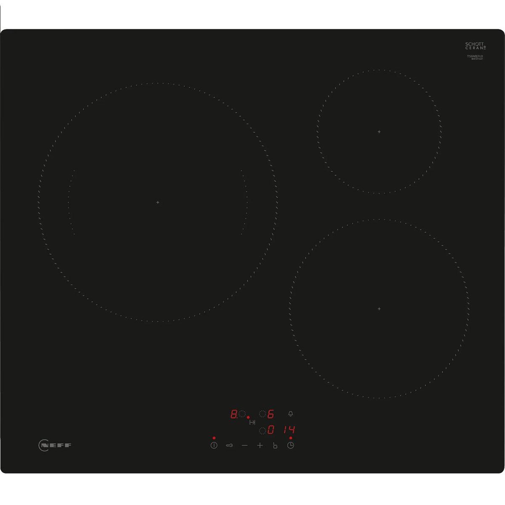 Neff Table de cuisson induction 60cm 3 feux 7400w noir - T56NBJ1L0