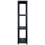VIDAXL Etagere de rangement a 4 niveaux Noir 244x30,5x130 cm Plastique