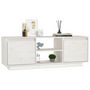 Voir la diapositive 4 : VIDAXL Meuble TV Blanc 110x30x40 cm Bois de pin massif