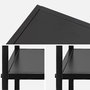 Voir la diapositive 6 : SWEEEK Table de chevet en métal noir. 1 étagère. INDUSTRIELLE L 43 x l 40 x H 52cm