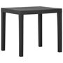 Voir la diapositive 1 : VIDAXL Table de jardin Gris 79x65x72 cm Plastique