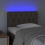 Voir la diapositive 3 : VIDAXL Tete de lit a LED Taupe 80x7x78/88 cm Tissu