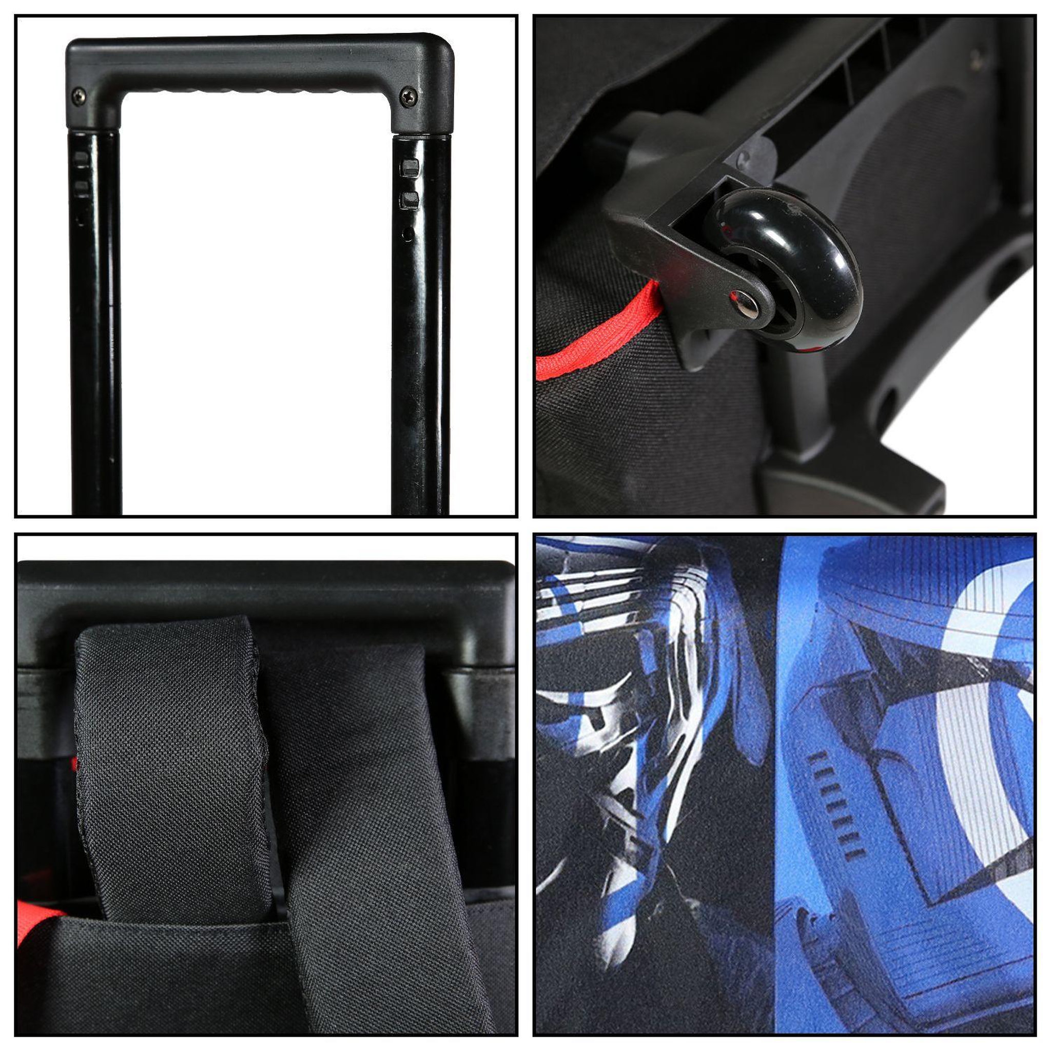 Voir la diapositive 6 : Bagtrotter BAGTROTTER Cartable à roulettes 38 cm Disney Star Wars Multicolore