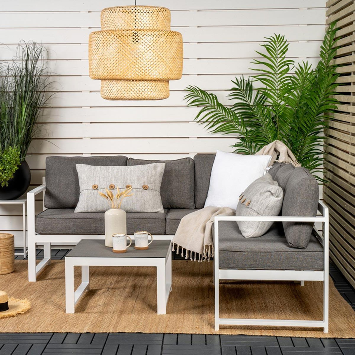 Paris Prix Salon d'Angle de Jardin  Salvador  190cm Gris