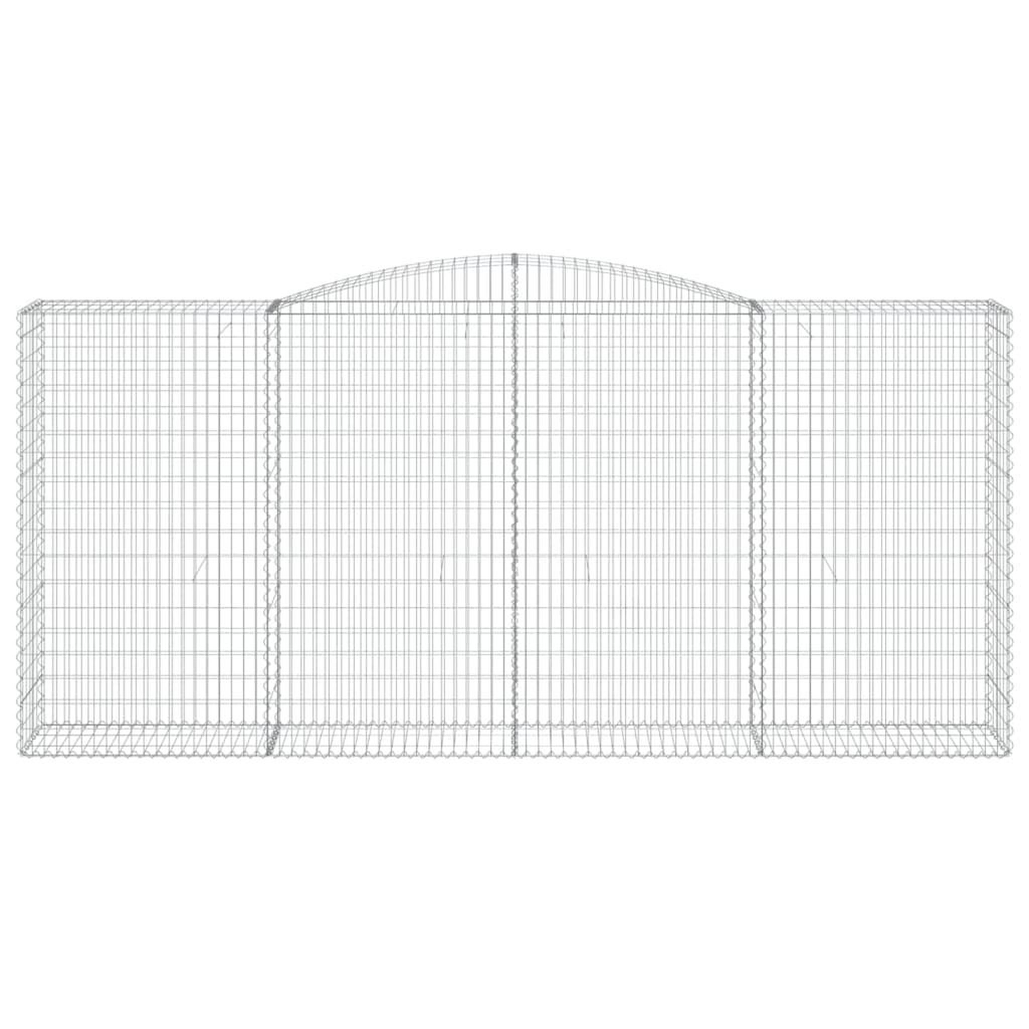 Voir la diapositive 4 : VIDAXL Paniers a gabions arques 6 pcs 400x50x180/200 cm Fer galvanise