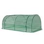 Voir la diapositive 2 : OUTSUNNY Serre de jardin tunnel serre à tomates dim. 2L x 1l x 0,8H m porte zippée enroulable bâche PE acier vert