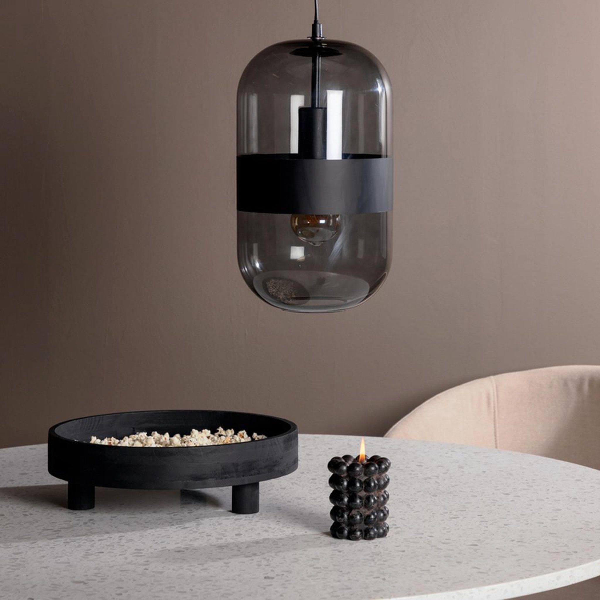 Voir la diapositive 3 : Paris Prix Suspension design en verre  dropp  20cm noir