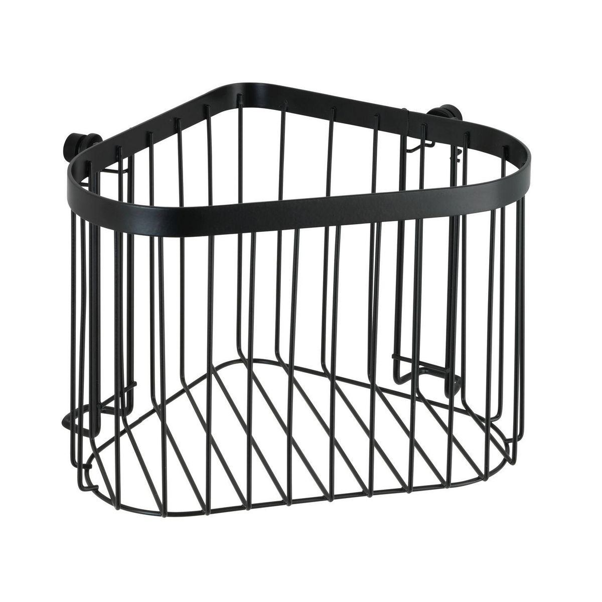 Wenko Etagère murale de douche indus Classic - L. 23 x H. 16 cm - Noir
