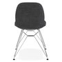 Voir la diapositive 5 : Paris Prix Chaise Design Tissu  Sandes  83cm Gris & Chromé