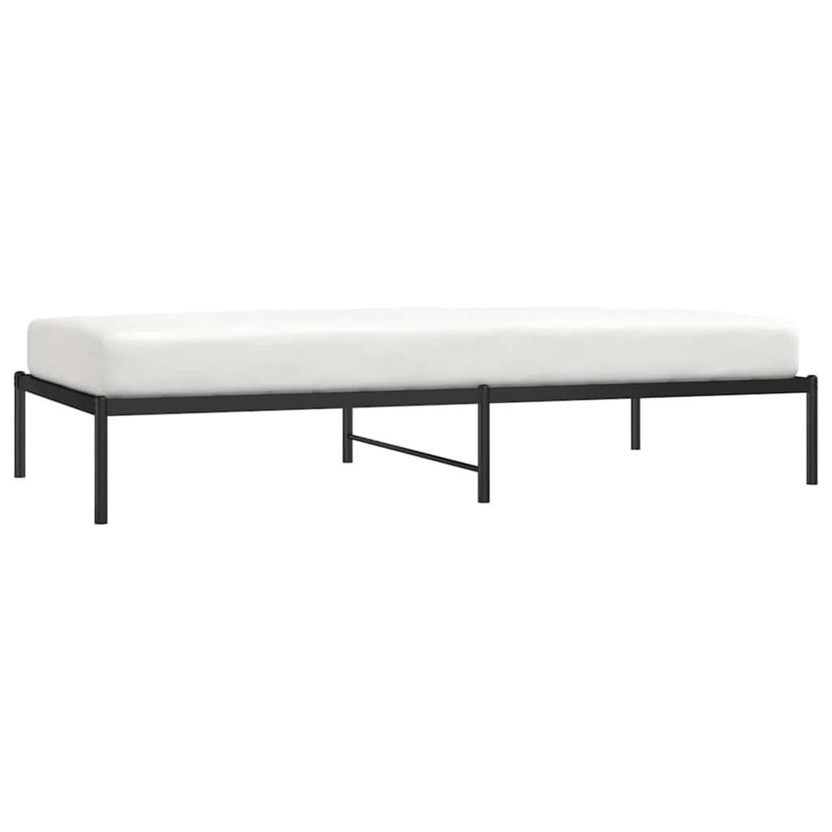 VIDAXL Cadre de lit metal sans matelas noir 100x200 cm