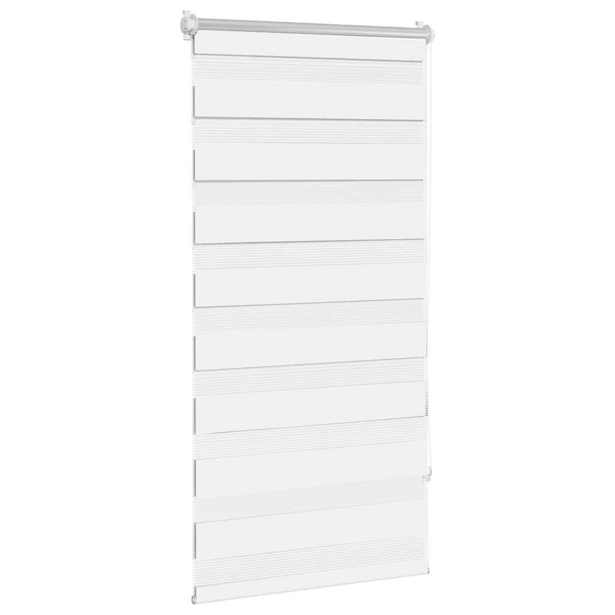 Voir la diapositive 3 : VIDAXL Store venitien zebre 60,9 x 120 cm, largeur du tissu 56,7 cm, blanc