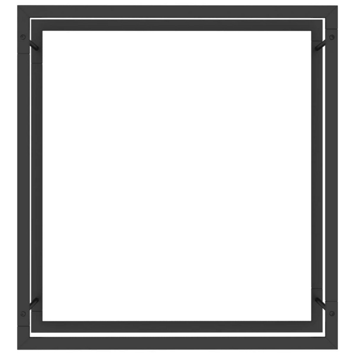 VIDAXL Portant de bois de chauffage Noir mat 80x28x86 cm Acier